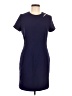 O'2nd Solid Blue Casual Dress Size 8 - photo 1