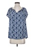 Zac & Rachel 100% Polyester Blue Short Sleeve Blouse Size S - photo 1