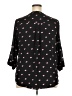 Torrid 100% Polyester Hearts Black 3/4 Sleeve Blouse Size 2X Plus (2) - photo 2