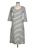 Madeleine Stripes Gray Casual Dress Size L - photo 1