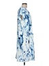 Unbranded Print Blue Casual Dress Size L (estimated) - photo 4