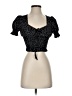Shein Black Short Sleeve Blouse Size 2 - photo 1