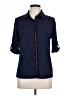 J. McLaughlin Blue 3/4 Sleeve Button-Down Shirt Size L - photo 1
