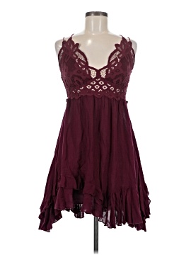 knee length dresses for ladies Elegant Red Dress by Free People with Lace Detailing  Above The Crowd  Boutique