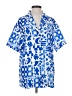 Princess Polly 100% Polyester Print Blue Short Sleeve Blouse Size 0 - photo 1