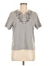 C.D. Petites Gray Short Sleeve Top Size M - photo 1