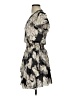 Halston Heritage 100% Polyester Print Gray Cocktail Dress Size XS - photo 5