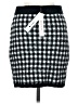 Aqua Houndstooth Black Casual Skirt Size M - photo 2