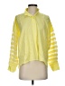 Mii 100% Cotton Color Block Yellow Long Sleeve Blouse Size XS - photo 1