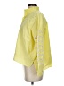 Mii 100% Cotton Color Block Yellow Long Sleeve Blouse Size XS - photo 5
