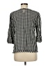J.Jill 100% Rayon Checkered-gingham Black 3/4 Sleeve Blouse Size M - photo 2