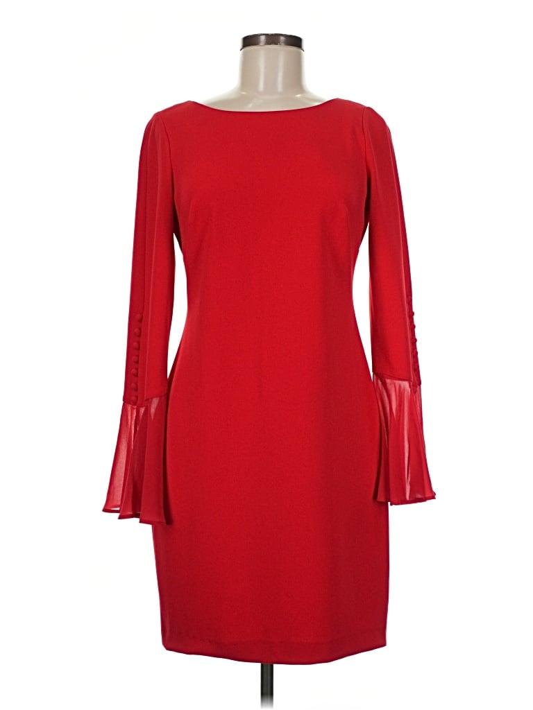 Pre-owned Calvin Klein Cocktail Dress In Red