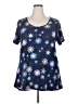 Lularoe Stars Blue Short Sleeve T-Shirt Size 2X - photo 1
