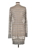 Diane von Furstenberg Silver Wool Cardigan Size L - photo 2