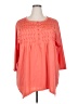 CW Classics Orange 3/4 Sleeve Blouse Size 2X - photo 1