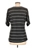 Three Dots Stripes Gray Short Sleeve T-Shirt Size M - photo 2