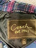 Coach 100% Polyester Plaid Blue Coat Size S - photo 6