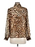 Zara Animal Print Brown Long Sleeve Blouse Size M - photo 2