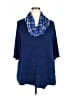 Catherines Blue Short Sleeve Top Size 1X (petite) - photo 1
