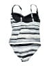 Assorted Brands Stripes Gray One Piece Swimsuit Size 12 - photo 2