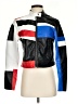 Fashion Nova 100% Polyurethane Color Block White Jacket Size XS - photo 1