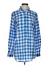 J. McLaughlin Checkered-gingham Blue Long Sleeve Button-Down Shirt Size S - photo 1