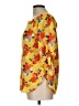 Status by Chenault Floral Yellow 3/4 Sleeve Blouse Size L - photo 5