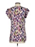 CAbi 100% Polyester Animal Print Purple Short Sleeve Blouse Size XS - photo 2