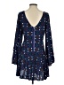 Dina Be 100% Rayon Hearts Blue Casual Dress Size S - photo 2