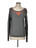 Smart Set Gray Long Sleeve Top Size L - photo 1