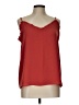 Ann Taylor LOFT 100% Polyester Red Sleeveless Blouse Size L - photo 1