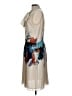 BCBGMAXAZRIA 100% Polyester Graphic Silver Ivory Cocktail Dress Size L - photo 5