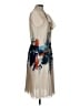 BCBGMAXAZRIA 100% Polyester Graphic Silver Ivory Cocktail Dress Size L - photo 4