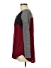 Scrapbook Color Block Polka Dots Solid Burgundy Long Sleeve Top Size M - photo 5