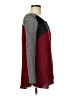 Scrapbook Color Block Polka Dots Solid Burgundy Long Sleeve Top Size M - photo 4