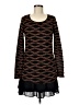 A'reve Chevron-herringbone Brown Casual Dress Size M - photo 1