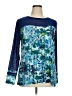 Logo Layers Blue Long Sleeve Blouse Size XL - photo 1