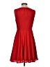Express 100% Polyester Solid Red Cocktail Dress Size 4 - photo 2