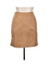 Simplee Solid Tan Casual Skirt Size XL - photo 1