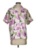 Assorted Brands 100% Polyester Floral Purple Short Sleeve Blouse Size S - photo 1