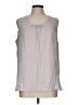 Anne Klein 100% Polyester Gray Sleeveless Blouse Size L - photo 1