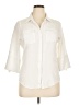 Cavallini Ivory 3/4 Sleeve Button-Down Shirt Size XL - photo 1