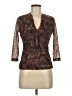 Chaps 100% Polyloom Brown 3/4 Sleeve Blouse Size S (petite) - photo 1