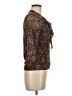 Chaps 100% Polyloom Brown 3/4 Sleeve Blouse Size S (petite) - photo 4