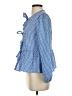 SundayUp 100% Polyester Checkered-gingham Blue Long Sleeve Blouse Size S - photo 5