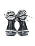 Azalea Wang Silver Black Sandals Size 10 - photo 2