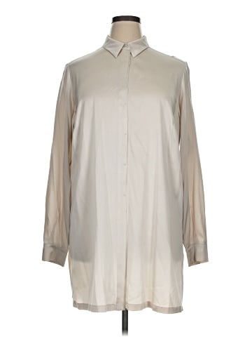 Marina Rinaldi Long Sleeve Silk Top (view 1)