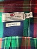 Vineyard Vines Performance 100% Polyester Plaid Green Long Sleeve Blouse Size 14 - photo 7