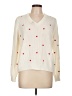 Lucky Brand Hearts Ivory Pullover Sweater Size L - photo 1