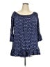 Terra & Sky 100% Rayon Blue 3/4 Sleeve Blouse Size 2X - photo 1